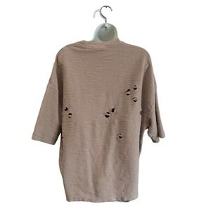 ASOS Designs Distressed Brown/Taupe Shirt Size M #1216